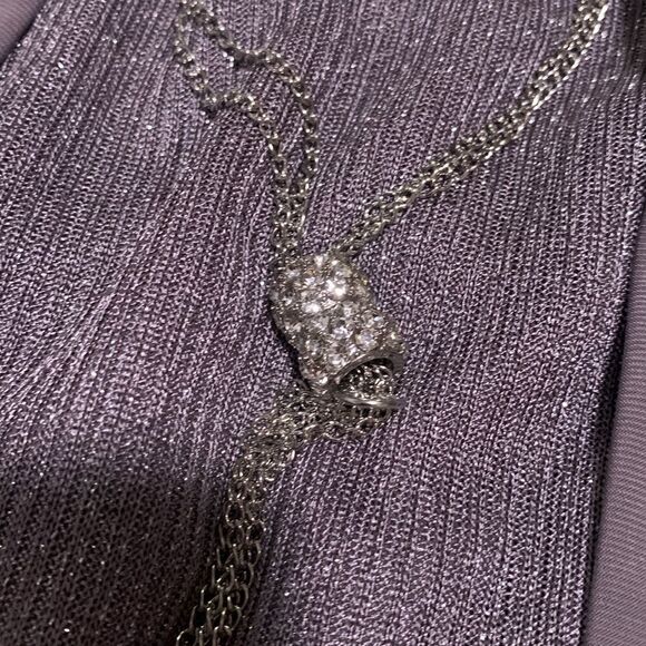 NWT R&M Richards Faux Two-Piece Pant Set with Metallic Details - Picture 11 of 12